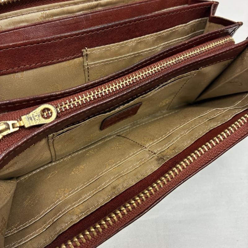 ダコタ Dakota 財布 長財布 編み込み レザー ラウンドファスナー ロゴ型押し 長財布 - 茶 / ブラウン / brown レディース USED 古着 中古 50146361