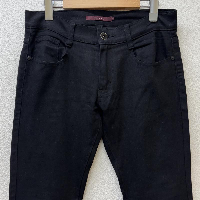 古着 USED パンツ デニム、ジーンズ SEANA シーナ ジップ ギミック ストレッチ ブラック デニム スキニー パンツ Y2K パンク L 黒 / ブラック / black メンズ USED 古着 中古 50146420