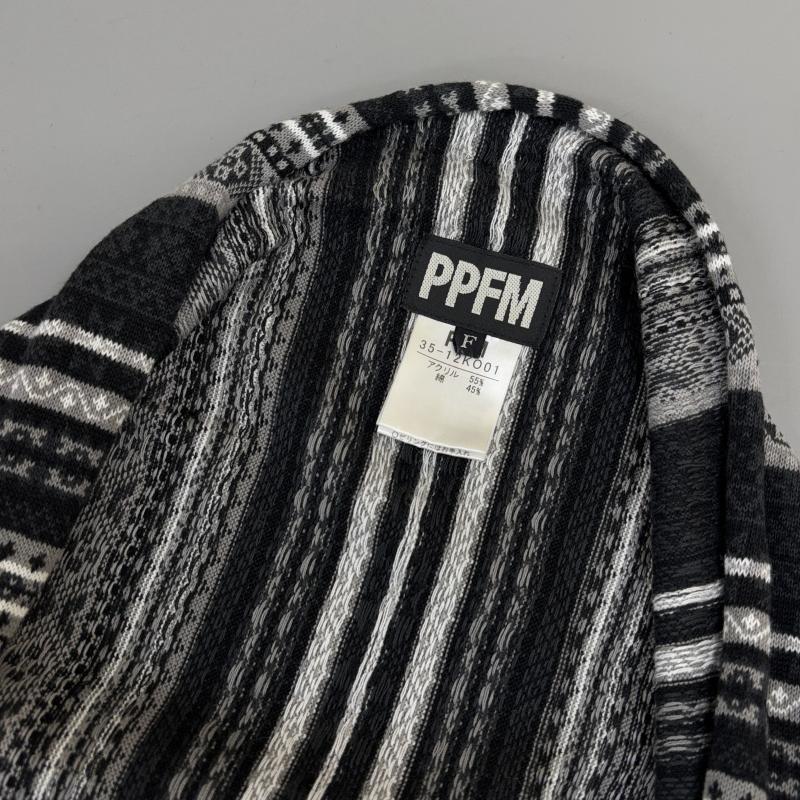 ピーピーエフエム PPFM ベスト ベスト ノースリーブ ネイティブ ボーダー ニット ポンチョ フリンジ アーカイブ FREE ネイティブ柄 X ボーダー柄 マルチカラー / マルチカラー / multicolor メンズ USED 古着 中古 50146424