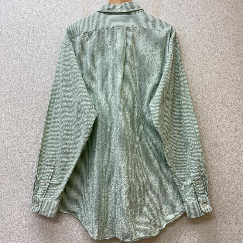 ラルフローレン RALPHLAUREN シャツ、ブラウス 長袖 90s CLASSIC FIT シアサッカー ストライプ ポニー 刺繍 ボタンダウン シャツ XL ストライプ X ロゴ、文字 X 刺繍 メンズ USED 古着 中古 50146441
