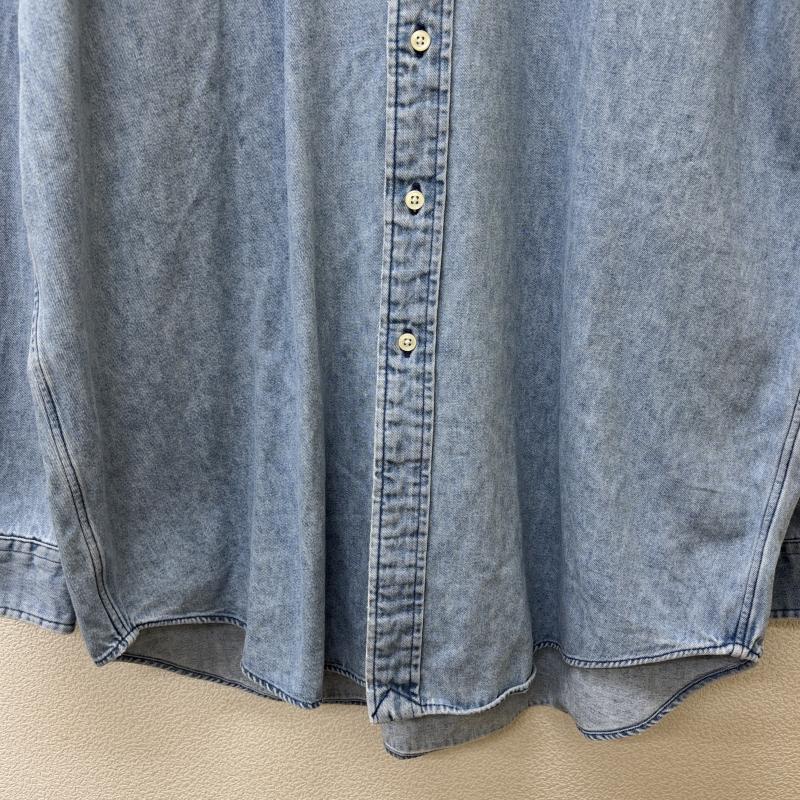 ラルフローレン RALPHLAUREN シャツ、ブラウス 長袖 90s BLAIRE ポニー 刺繍 デニム シャンブレー ボタンダウン シャツ L ワンポイント X ロゴ、文字 X 刺繍 メンズ USED 古着 中古 50146443