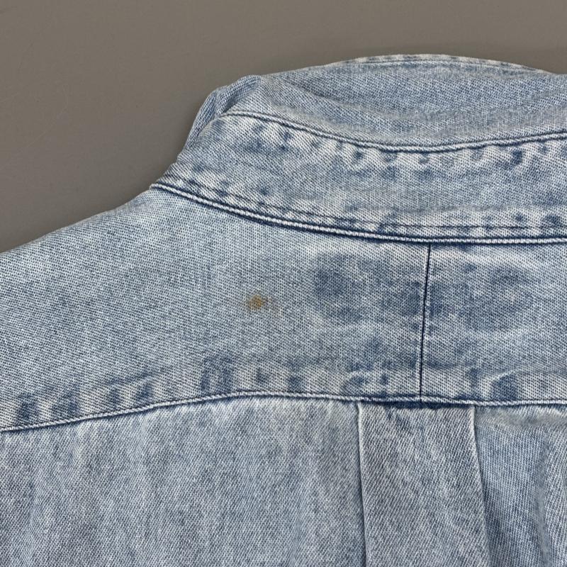 ラルフローレン RALPHLAUREN シャツ、ブラウス 長袖 90s BLAIRE ポニー 刺繍 デニム シャンブレー ボタンダウン シャツ L ワンポイント X ロゴ、文字 X 刺繍 メンズ USED 古着 中古 50146443