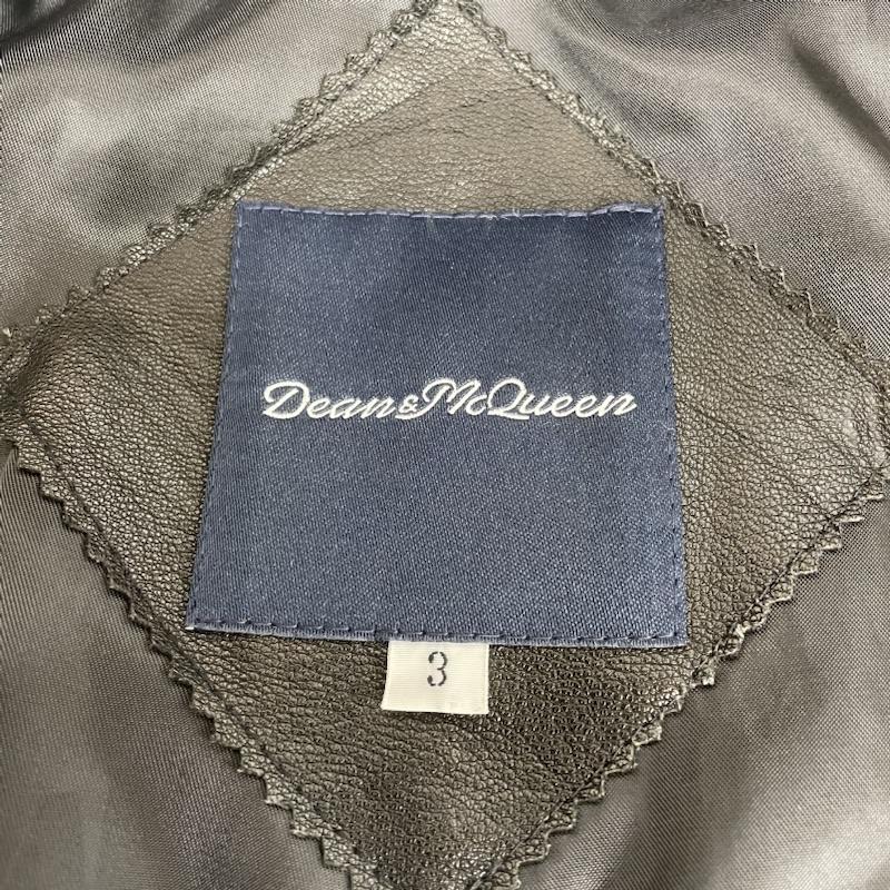 古着 USED ジャケット、上着 レザージャケット Dean McQueen ゴートレザー ジャケット 本革 リアルレザー スナップボタン 無地 3 無地 黒 / ブラック / black メンズ USED 古着 中古 50146504