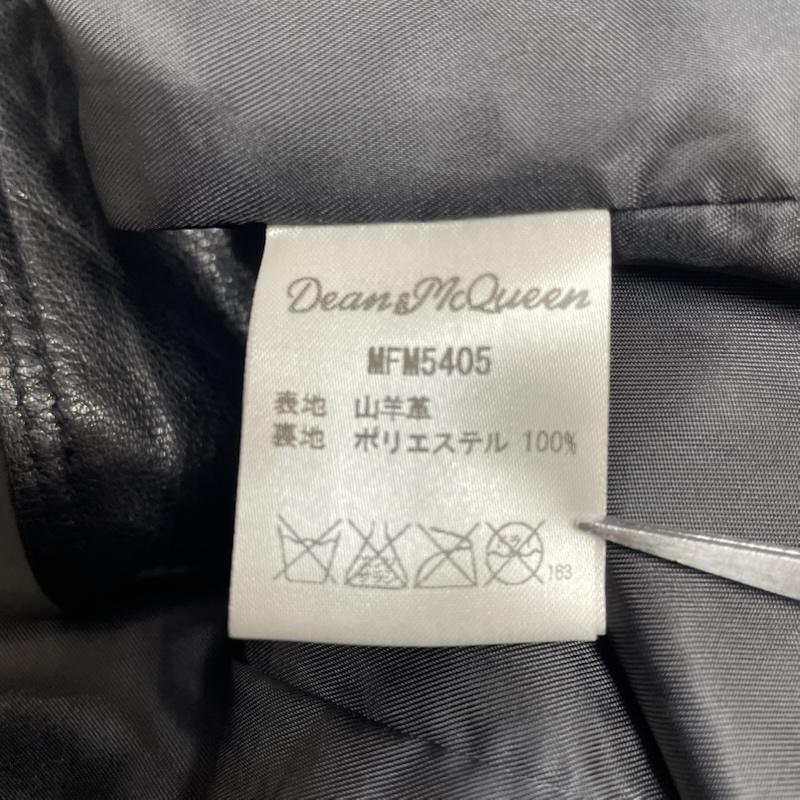 古着 USED ジャケット、上着 レザージャケット Dean McQueen ゴートレザー ジャケット 本革 リアルレザー スナップボタン 無地 3 無地 黒 / ブラック / black メンズ USED 古着 中古 50146504