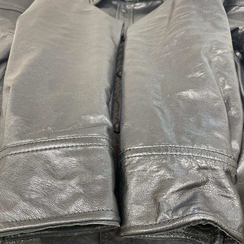 古着 USED ジャケット、上着 レザージャケット Dean McQueen ゴートレザー ジャケット 本革 リアルレザー スナップボタン 無地 3 無地 黒 / ブラック / black メンズ USED 古着 中古 50146504