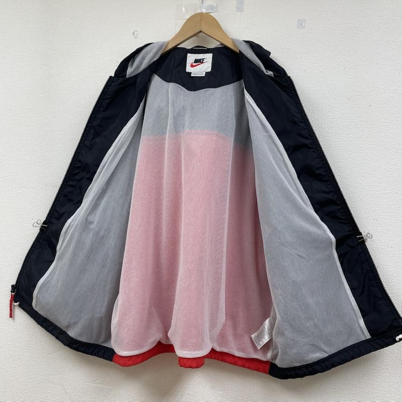 ナイキ NIKE ジャケット、上着 ジャンパー、ブルゾン 90s 白タグ ナイロン ジャケット 裏 メッシュ フルジップアップ ブルゾン フーディ― スウォッシュロゴ 刺繍 L ロゴ、文字 X 刺繍 黒 / ブラック / black メンズ USED 古着 中古 50146509