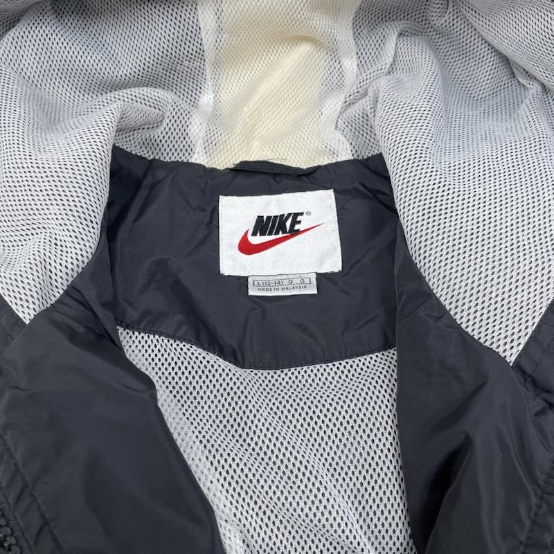 ナイキ NIKE ジャケット、上着 ジャンパー、ブルゾン 90s 白タグ ナイロン ジャケット 裏 メッシュ フルジップアップ ブルゾン フーディ― スウォッシュロゴ 刺繍 L ロゴ、文字 X 刺繍 黒 / ブラック / black メンズ USED 古着 中古 50146509