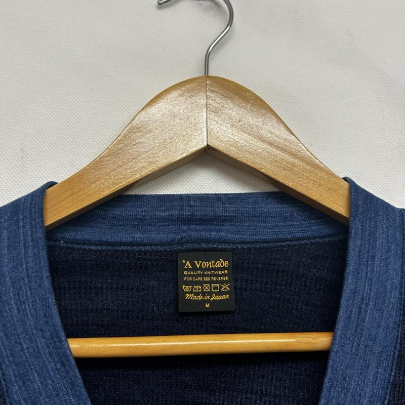 アボンタージ A VONTADE カーディガン 長袖 カーディガン スプリング マルチポケット M 無地 紺 / ネイビー / navy メンズ USED 古着 中古 50146519