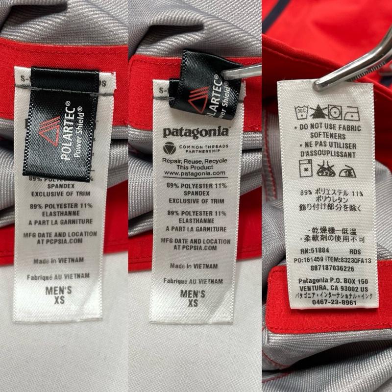 パタゴニア patagonia ジャケット、上着 ジャンパー、ブルゾン ナイフブレード ジャケット ジップアップ ナイロン マウンテン パーカー XS ワンポイント X ロゴ、文字 X プリント 赤 / レッド / red X 紺 / ネイビー / navy メンズ USED 古着 中古 50146572