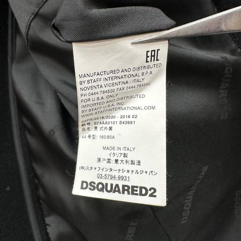 ディースクエアード DSQUARED2 コート コート一般 ウール チェスター コート S74AA0101 44 黒 / ブラック / black メンズ USED 古着 中古 50146611