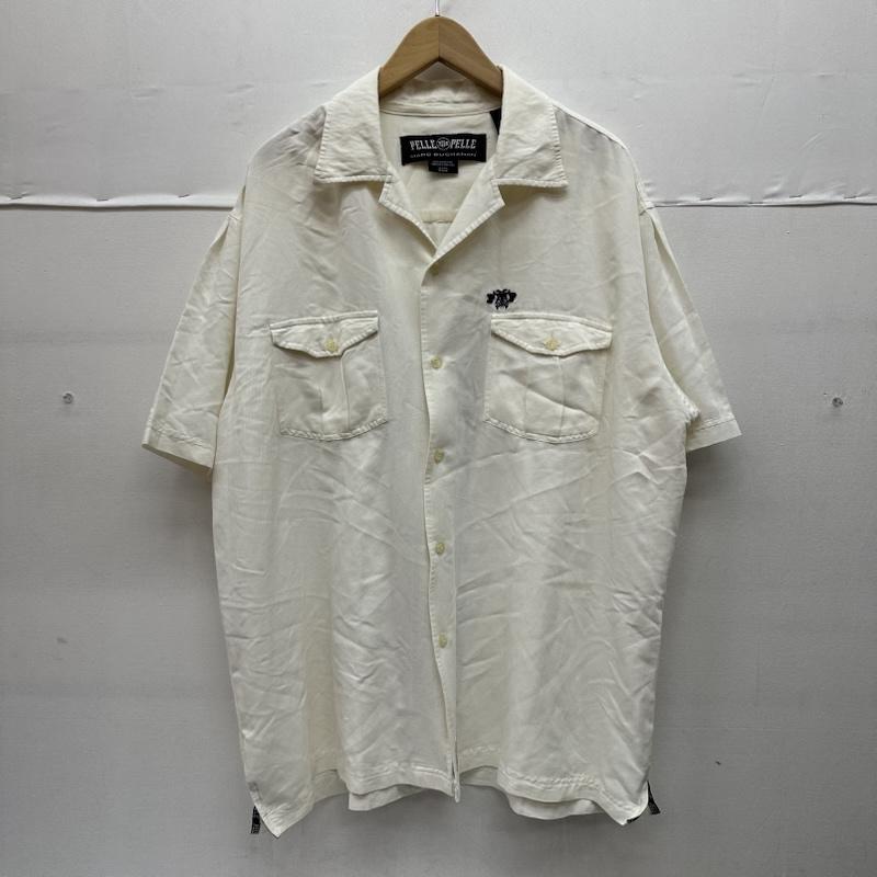 ペレペレ PELLEPELLE シャツ、ブラウス 半袖 00s トーテムポール 刺繍 レーヨン 開襟 半袖 シャツ L 白 / ホワイト / white メンズ USED 古着 中古 50146620
