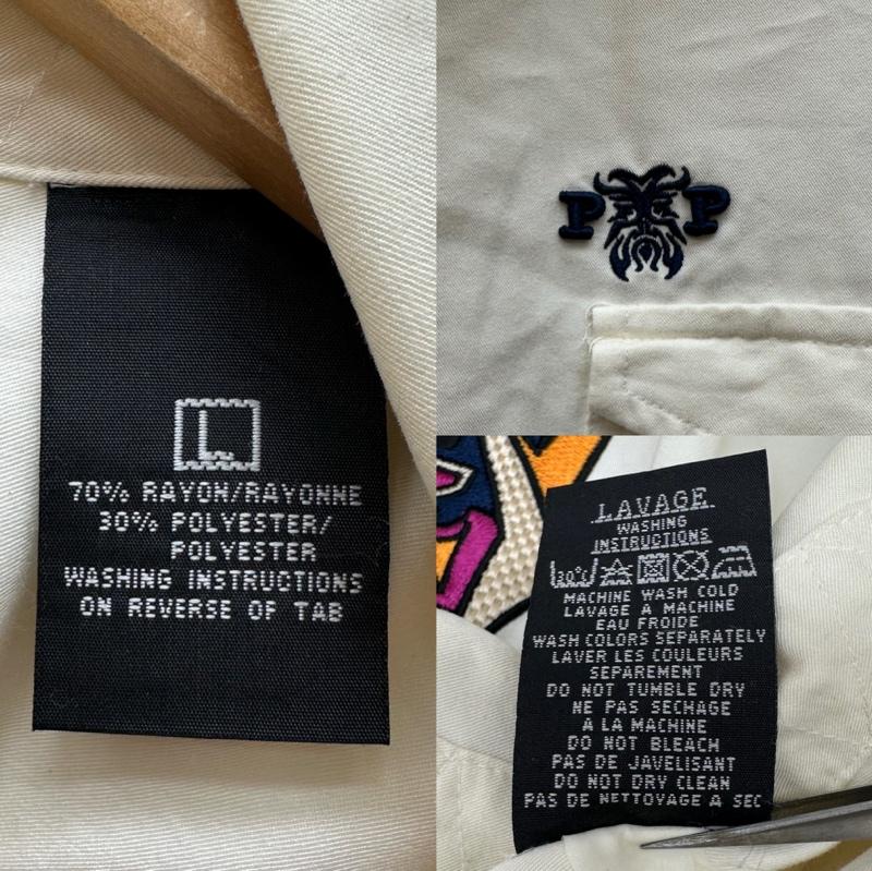 ペレペレ PELLEPELLE シャツ、ブラウス 半袖 00s トーテムポール 刺繍 レーヨン 開襟 半袖 シャツ L 白 / ホワイト / white メンズ USED 古着 中古 50146620