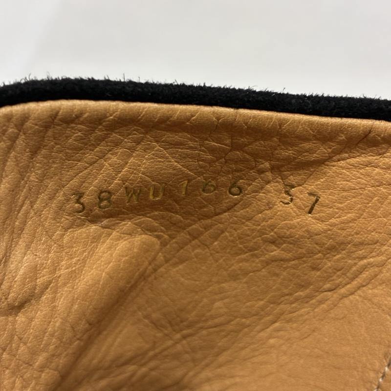 メゾン マルジェラ Maison Margiela ブーツ ショートブーツ レザー スエード 切替 ベルト ストラップ ハイヒール ショート ブーツ 37 - 黒 / ブラック / black レディース USED 古着 中古 50146641