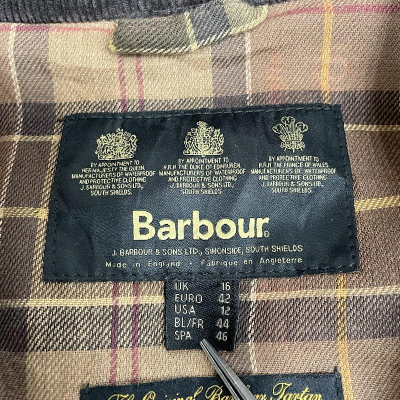 バーブァー Barbour ジャケット、上着 ジャンパー、ブルゾン ワックスド ユーティリティジャケット UK16 ミリタリージャケット オイルド - 無地 茶 / ブラウン / brown レディース USED 古着 中古 50146655