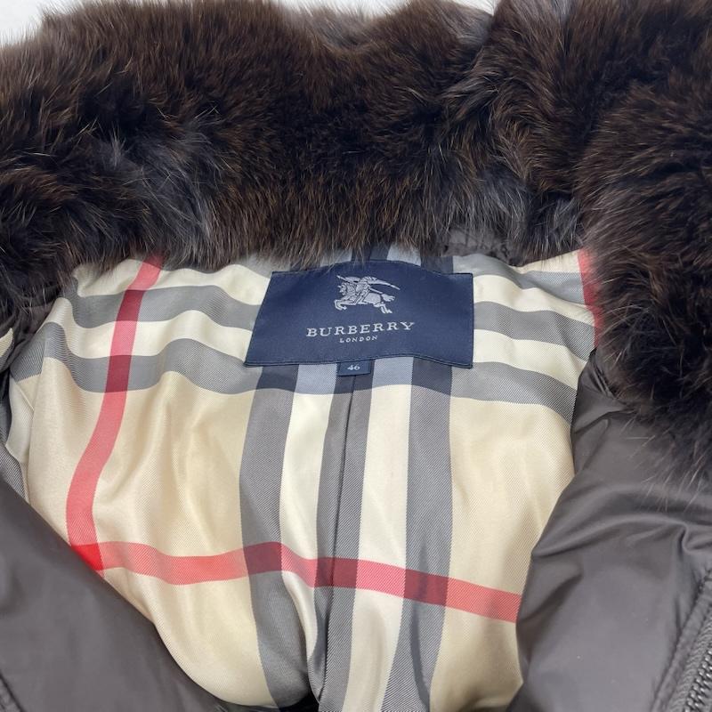 バーバリーロンドン Burberry London コート コート一般 トレンチコート ダウンライナー ノバチェック 3WAY フォックスファー B2A23-661-58 46 無地 X チェック ダークブラウン / ダークブラウン / レディース USED 古着 中古 50146659