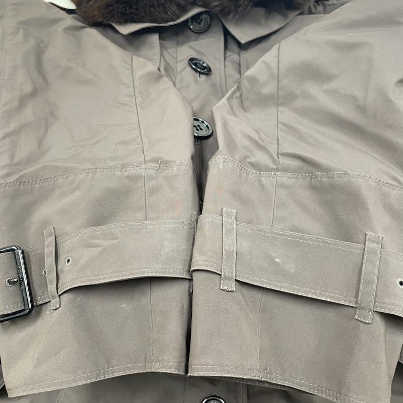 バーバリーロンドン Burberry London コート コート一般 トレンチコート ダウンライナー ノバチェック 3WAY フォックスファー B2A23-661-58 46 無地 X チェック ダークブラウン / ダークブラウン / レディース USED 古着 中古 50146659