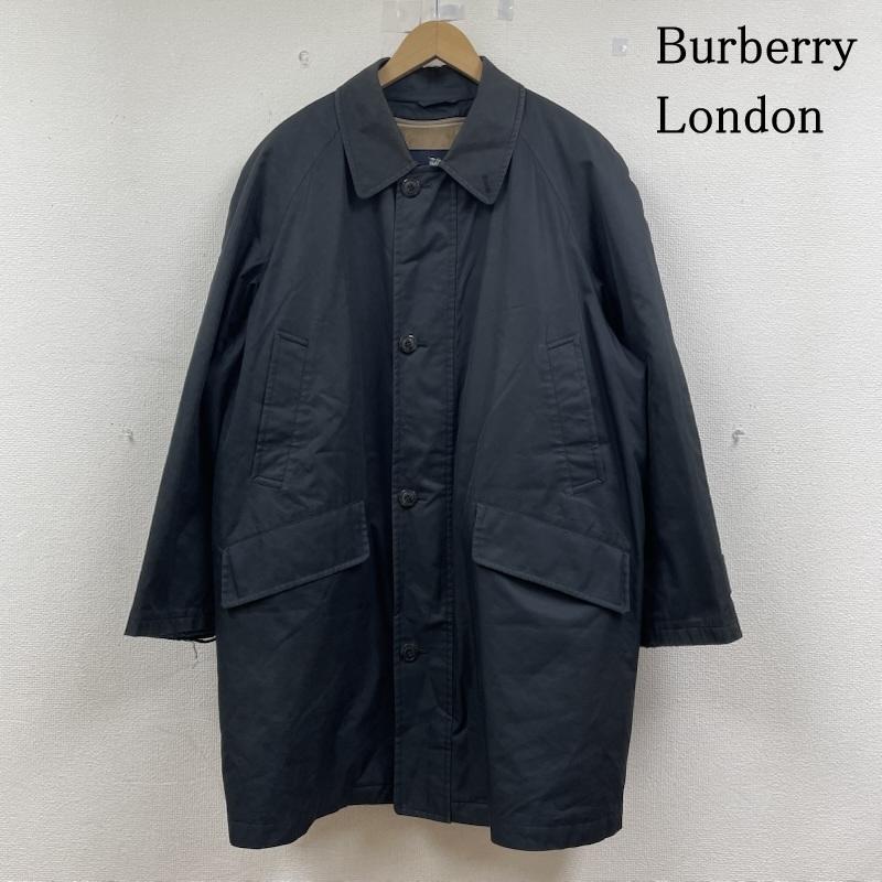バーバリーロンドン Burberry London コート コート一般 ノバチェック ステンカラー コート ジャケット ボタン BBN12-122-29 ダウンライナー付 L 無地 X チェック 紺 / ネイビー / navy メンズ USED 古着 中古 50146660