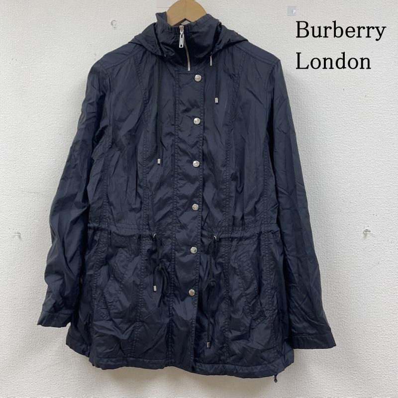 バーバリーロンドン Burberry London ジャケット、上着 ジャンパー、ブルゾン フード付き ナイロン ジャケット コート ウインドブレーカー frg27-191-09 46 無地 黒 / ブラック / black レディース USED 古着 中古 50146675