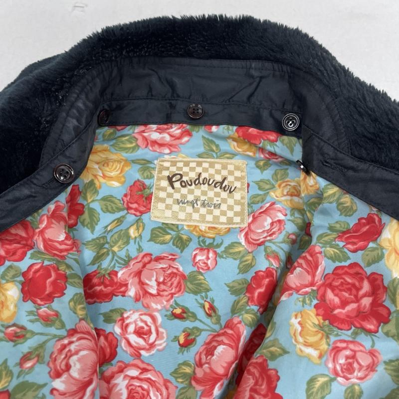 プードゥドゥ poudoudou ジャケット、上着 ジャンパー、ブルゾン フローラル リバーシブル ジャケット 花柄 総柄 刺繍 ロゴ 厚手 ウール サイズ82-90-160 - ロゴ、文字 X 刺繍 X 花柄 黒 / ブラック / black X マルチカラー / マルチカラー / multicolor レディース USED 古着 中古 50146677