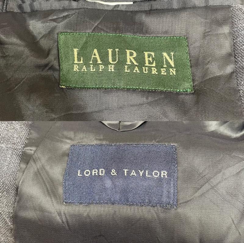 ローレンラルフローレン LAUREN RALPH LAUREN ジャケット、上着 ジャケット、ブレザー テーラード ジャケット スーツ 2B シングル ブレザー 無地 シルク混 絹 40 無地 インディゴ / インディゴ / Indigo メンズ USED 古着 中古 50146701