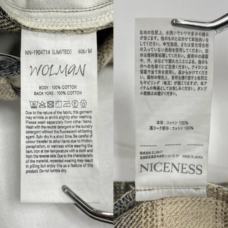 古着 USED パンツ ワークパンツ、ペインターパンツ NICENESS ナイスネス 24AW WOLMAN パジャマ パンツ チェック グラフィック ツイード ヴィンテージ加工 M 総柄 ナチュラル / ナチュラル / X ベージュ / ベージュ / beige X 紺 / ネイビー / navy メンズ USED 古着 中古 50146736