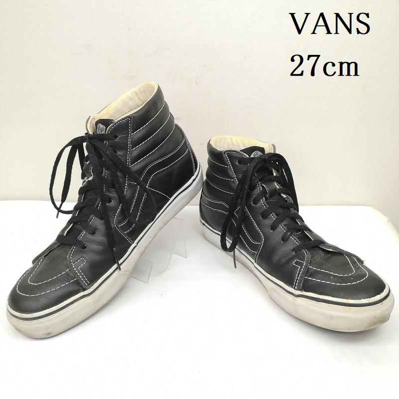 バンズ VANS スニーカー スニーカー SK8-HI スケートハイ オール レザー スニーカー 27.0cm 黒 / ブラック / black メンズ USED 古着 中古 50146740