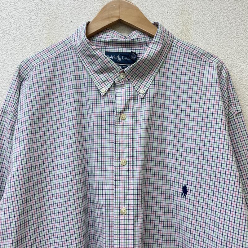 ラルフローレン RALPHLAUREN シャツ、ブラウス 長袖 90年代 ビンテージ CLASSIC FIT ビッグサイズ チェック柄 コットン ボタンダウン シャツ 90s - メンズ USED 古着 中古 50146755