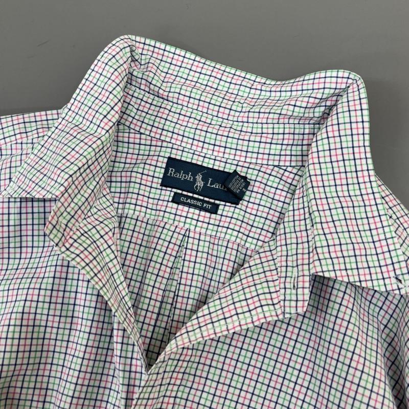 ラルフローレン RALPHLAUREN シャツ、ブラウス 長袖 90年代 ビンテージ CLASSIC FIT ビッグサイズ チェック柄 コットン ボタンダウン シャツ 90s - メンズ USED 古着 中古 50146755