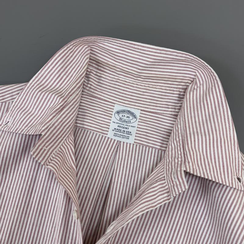 ブルックス ブラザーズ BROOKS BROTHERS シャツ、ブラウス 長袖 USA製 ロンドンストライプ スーピマコットン オックスフォード ボタンダウン シャツ - メンズ USED 古着 中古 50146756