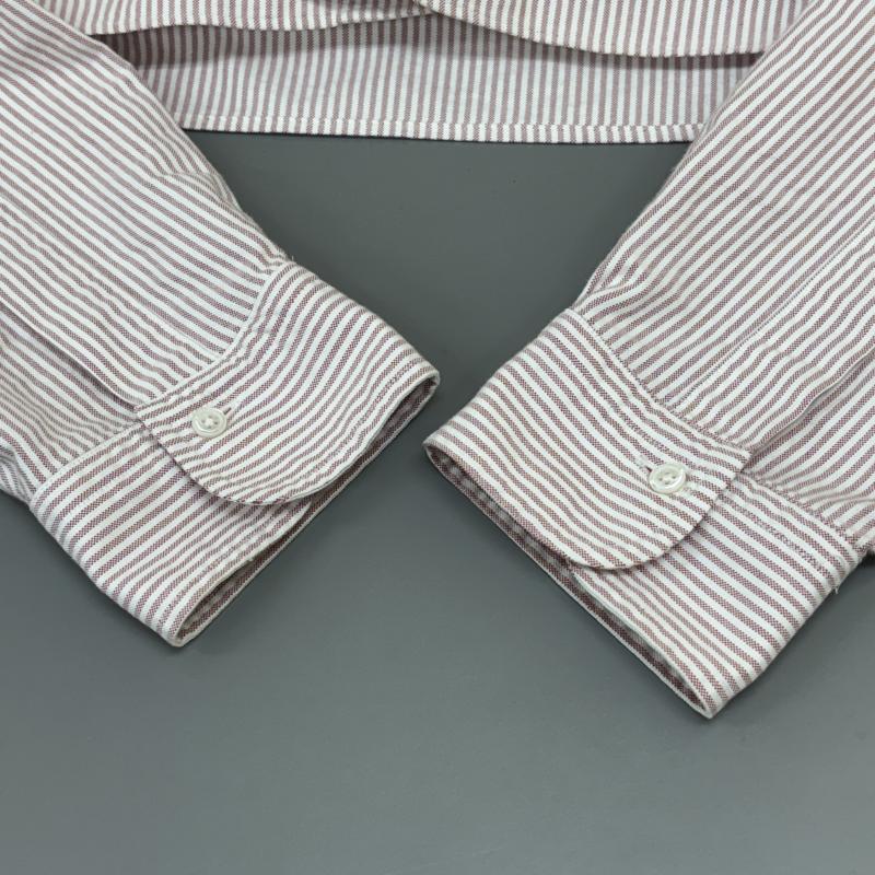 ブルックス ブラザーズ BROOKS BROTHERS シャツ、ブラウス 長袖 USA製 ロンドンストライプ スーピマコットン オックスフォード ボタンダウン シャツ - メンズ USED 古着 中古 50146756