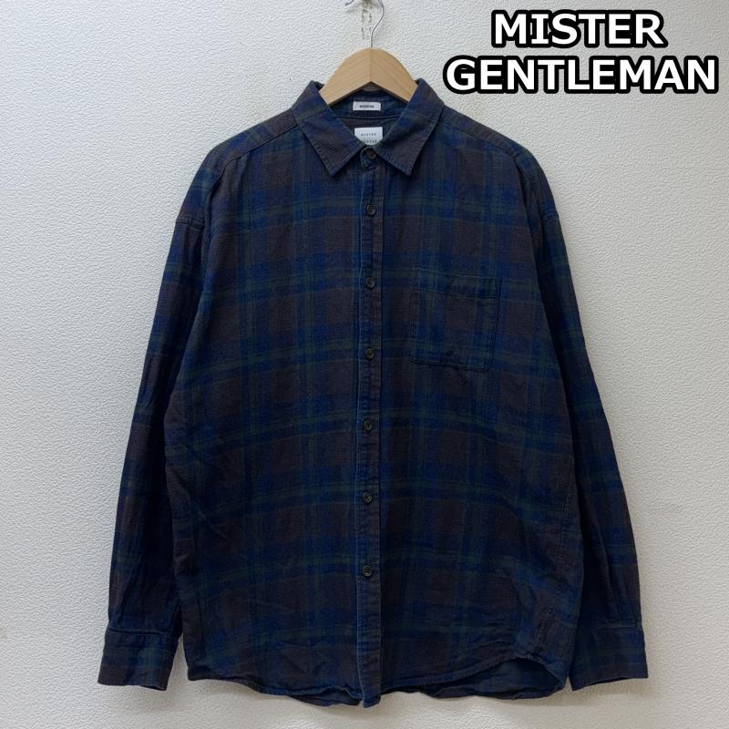 ミスタージェントルマン MR.GENTLEMAN シャツ、ブラウス 長袖 MODERN チェック柄 レギュラーカラー 長袖 シャツ 起毛 L メンズ USED 古着 中古 50146759