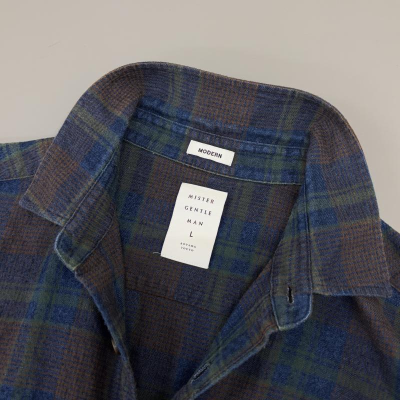 ミスタージェントルマン MR.GENTLEMAN シャツ、ブラウス 長袖 MODERN チェック柄 レギュラーカラー 長袖 シャツ 起毛 L メンズ USED 古着 中古 50146759