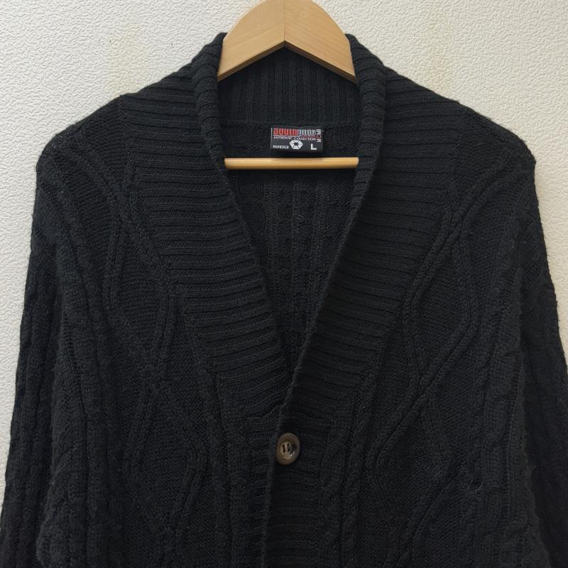 古着 USED カーディガン 長袖 SOUTH POLE サウスポール ショールカラー ケーブルニット カーディガン L 黒 / ブラック / black メンズ USED 古着 中古 50146760
