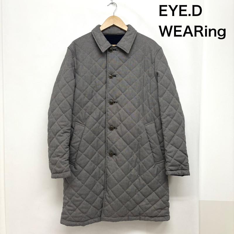 アイディウェアリング EYE. D WEARing コート コート一般 キルティングコート リバーシブル ハウンドツース A0484FC216 4 千鳥格子 紺 / ネイビー / navy メンズ USED 古着 中古 50146765