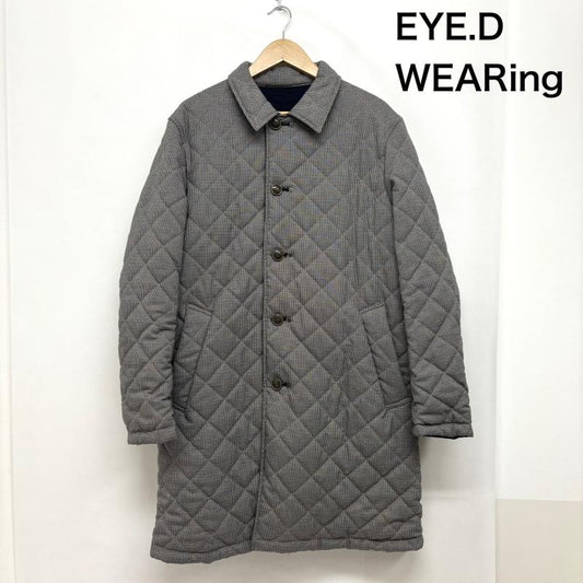 アイディウェアリング EYE. D WEARing コート コート一般 キルティングコート リバーシブル ハウンドツース A0484FC216 4 千鳥格子 紺 / ネイビー / navy メンズ USED 古着 中古 50146765