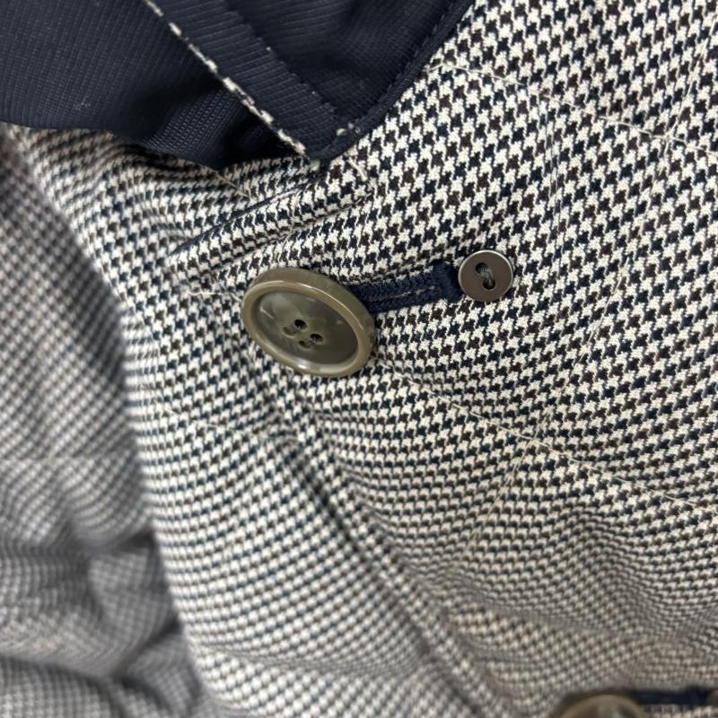 アイディウェアリング EYE. D WEARing コート コート一般 キルティングコート リバーシブル ハウンドツース A0484FC216 4 千鳥格子 紺 / ネイビー / navy メンズ USED 古着 中古 50146765