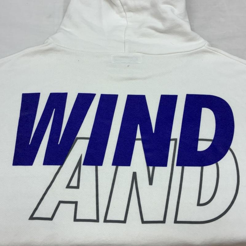 ウィンダンシー WIND AND SEA パーカー 長袖 プルオーバー スウェット パーカー フーディー M ロゴ、文字 X プリント 白 / ホワイト / white メンズ USED 古着 中古 50146782
