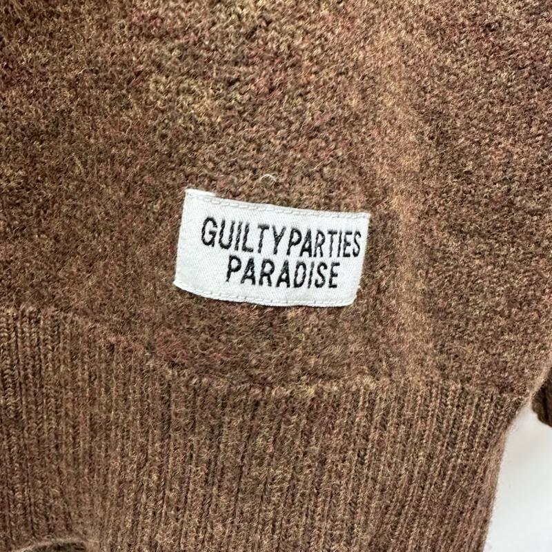 ワコマリア WACKO MARIA ニット、セーター 長袖 24SS HighTimes ロゴ 刺繍 クルーネック ニット L 茶 / ブラウン / brown メンズ USED 古着 中古 50146786