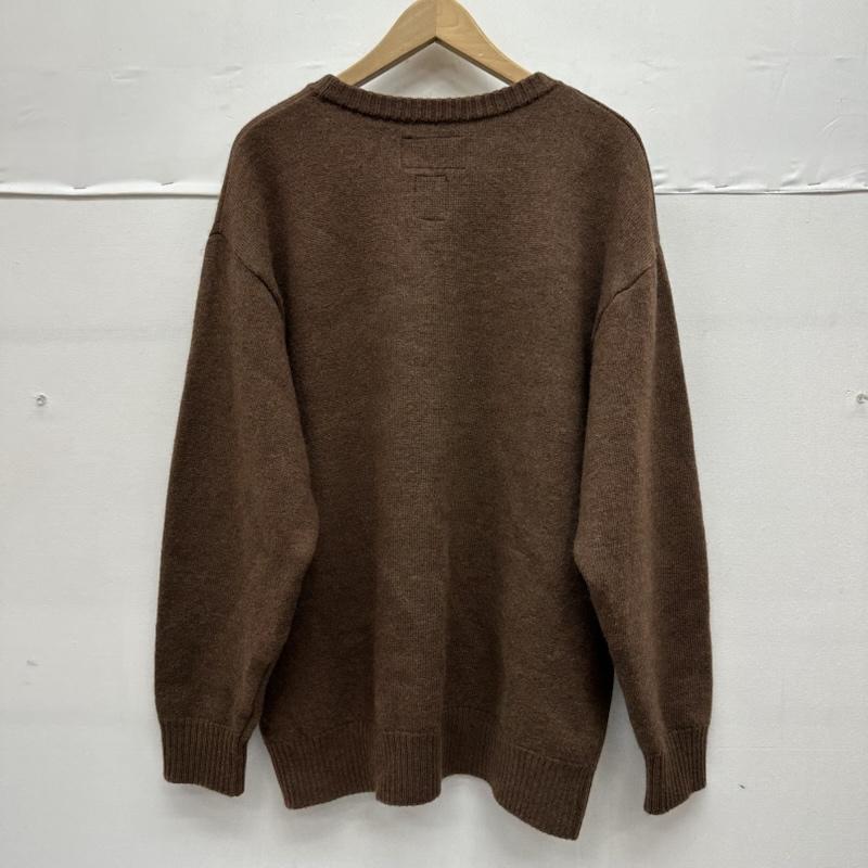 ワコマリア WACKO MARIA ニット、セーター 長袖 24SS HighTimes ロゴ 刺繍 クルーネック ニット L 茶 / ブラウン / brown メンズ USED 古着 中古 50146786