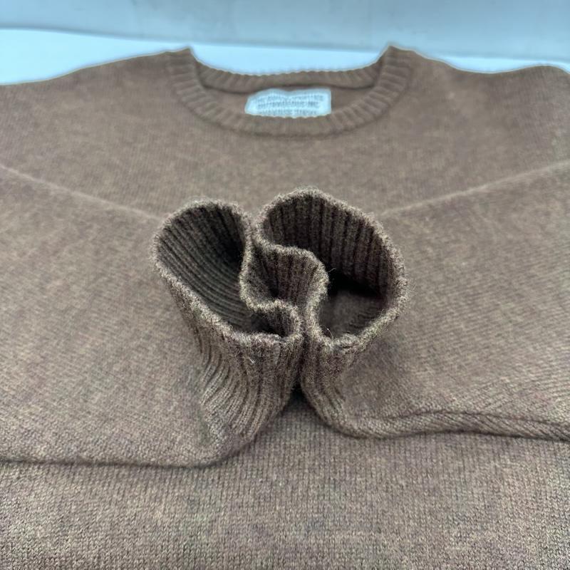 ワコマリア WACKO MARIA ニット、セーター 長袖 24SS HighTimes ロゴ 刺繍 クルーネック ニット L 茶 / ブラウン / brown メンズ USED 古着 中古 50146786