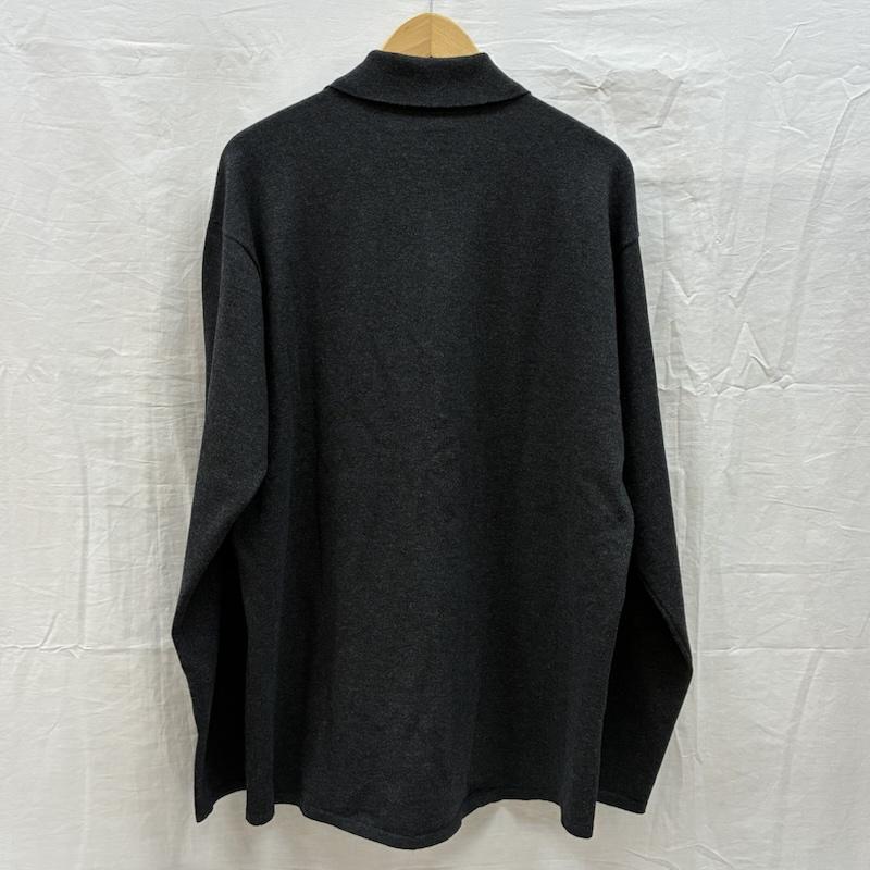 オーラリー AURALEE カーディガン 長袖 25AW HIGH TWIST WOOL KNIT SHIRT CARDIGAN ウール ニット シャツ カーディガン A25AC01CK 5 無地 ダークグレー / ダークグレー / X チャコールグレー / チャコールグレー / メンズ USED 古着 中古 50146809