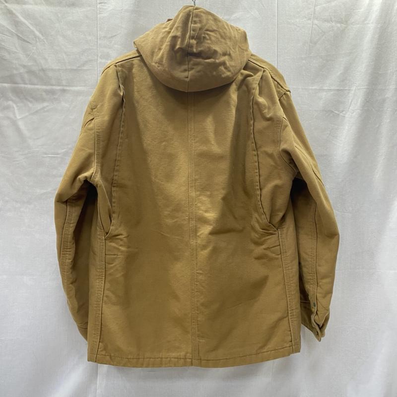 カーハート Carhartt ジャケット、上着 ジャンパー、ブルゾン 80 s carhartt Michigan Chore Coat 100th Anniversary フード付き 42 USA製 42 ワンポイント ベージュ / ベージュ / beige X 茶 / ブラウン / brown メンズ USED 古着 中古 50146819