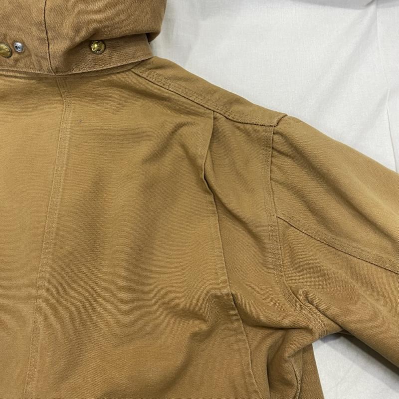 カーハート Carhartt ジャケット、上着 ジャンパー、ブルゾン 80 s carhartt Michigan Chore Coat 100th Anniversary フード付き 42 USA製 42 ワンポイント ベージュ / ベージュ / beige X 茶 / ブラウン / brown メンズ USED 古着 中古 50146819