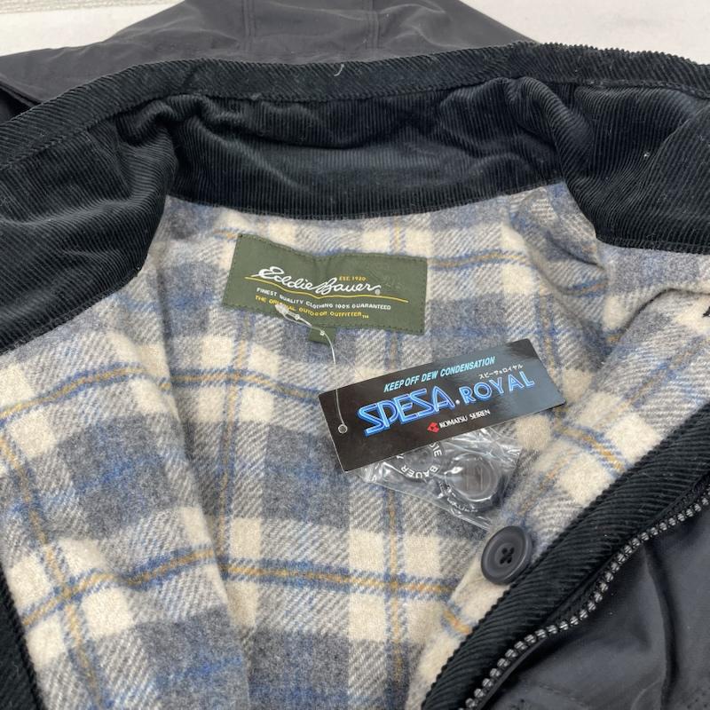 エディーバウアー Eddie Bauer ジャケット、上着 ジャンパー、ブルゾン ジャケット ブルゾン フルジップアップ チェックライナー付き 防寒 001-9127 752170 S 無地 黒 / ブラック / black メンズ USED 古着 中古 50146827