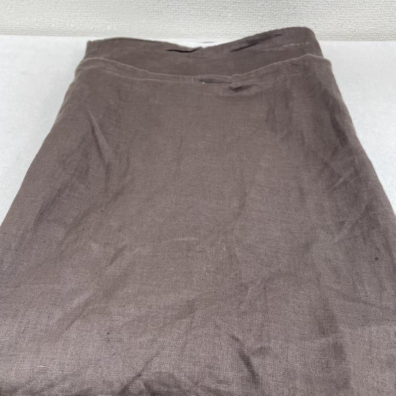 エトレトウキョウ ETRE TOKYO パンツ ワークパンツ、ペインターパンツ 1225320159 ドロストヘム リネン ワイド パンツ ジップフライ 麻 S 無地 茶 / ブラウン / brown レディース USED 古着 中古 50146830