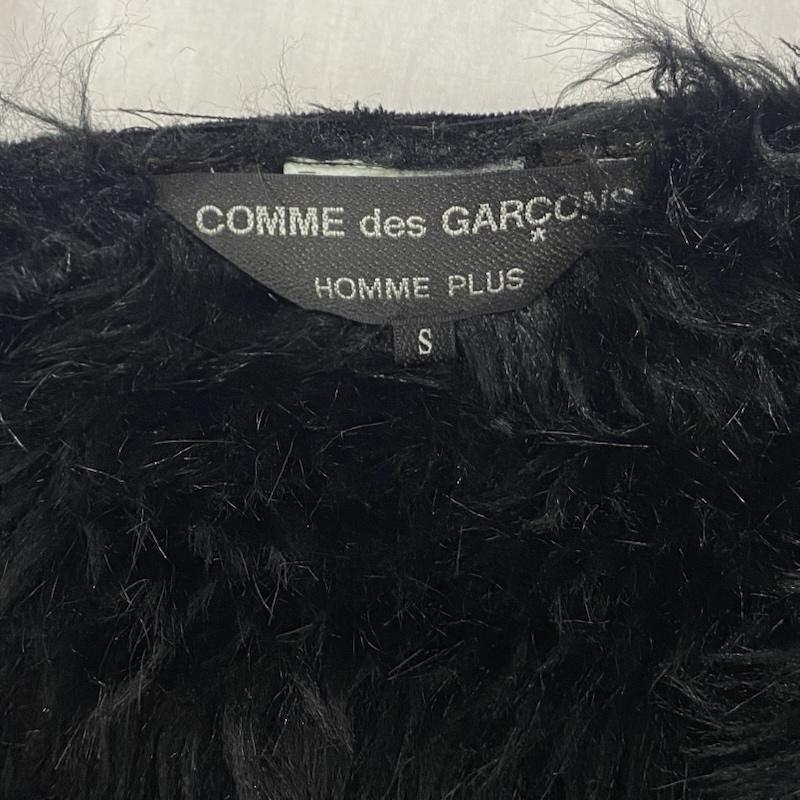 コムデギャルソンオムプリュス COMME des GARCONS HOME PLUS コート 毛皮、ファー 23AW PL-C005 フェイクファー ノーカラーコート black S S 無地 黒 / ブラック / black レディース USED 古着 中古 50146832