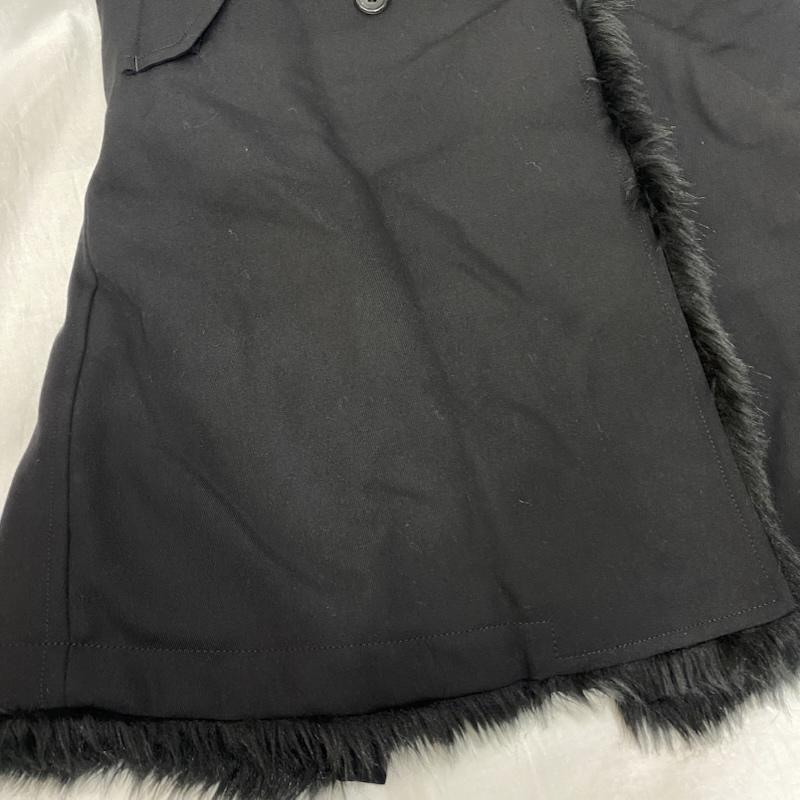 コムデギャルソンオムプリュス COMME des GARCONS HOME PLUS コート 毛皮、ファー 23AW PL-C005 フェイクファー ノーカラーコート black S S 無地 黒 / ブラック / black レディース USED 古着 中古 50146832