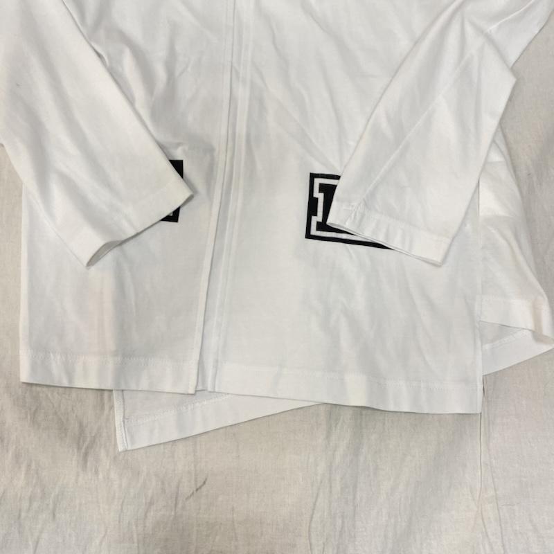 コムデギャルソンシャツ COMME des GARCONS SHIRT Tシャツ 長袖 FJ-T005アシンメトリー カットソー Invaderプリント white L cotton100% L プリント X キャラクター 白 / ホワイト / white メンズ USED 古着 中古 50146875
