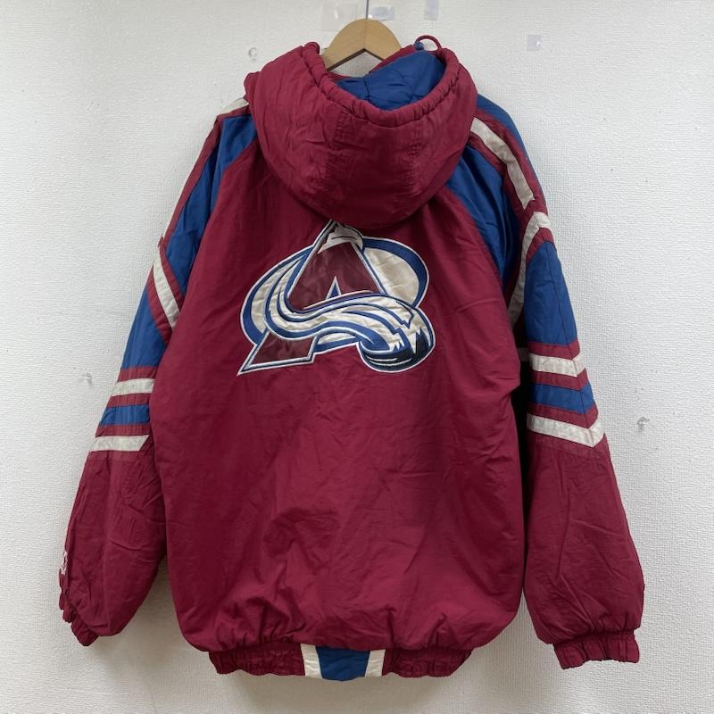 スターター STARTER ジャケット、上着 ジャンパー、ブルゾン 90s スターター NHL コロラド アバランチ フルジップアップ 中綿 ジャケット スタジャン アノラック L ロゴ、文字 X 刺繍 青 / ブルー / blue X 白 / ホワイト / white X 赤 / レッド / red メンズ USED 古着 中古 50146891