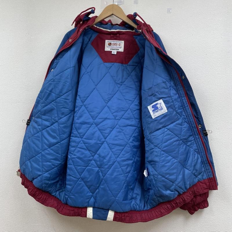 スターター STARTER ジャケット、上着 ジャンパー、ブルゾン 90s スターター NHL コロラド アバランチ フルジップアップ 中綿 ジャケット スタジャン アノラック L ロゴ、文字 X 刺繍 青 / ブルー / blue X 白 / ホワイト / white X 赤 / レッド / red メンズ USED 古着 中古 50146891